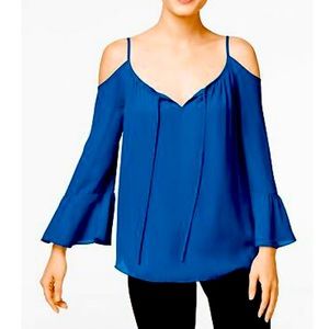 Flowy Blouse with Shoulder Cutouts